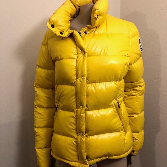 moncler yellow puffer